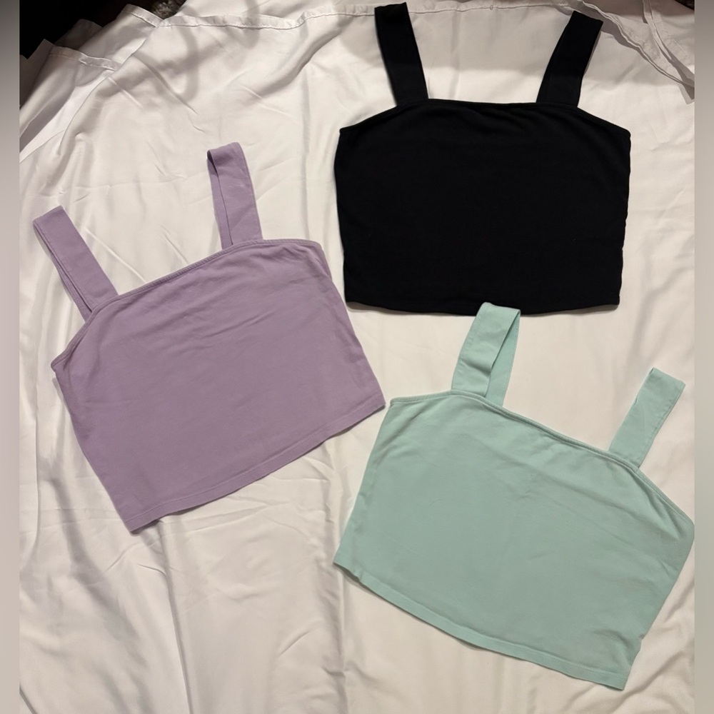SO Women's Crop Tops - Black, Lavender, Mint